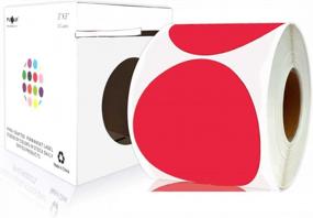 img 3 attached to 500 Red Color-Coded 3 Inch Round Dot Stickers - Perfect For Inventory Labeling & Coding