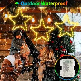 img 1 attached to Christmas Window Lights 3 Pack Battery Operated LED Star Light 8 Modes Timer Fairy Hanging Light, Outdoor Waterproof Decor For Home Xmas Tree Porch Holiday Party Indoor Fireplace Decoration Warm White
