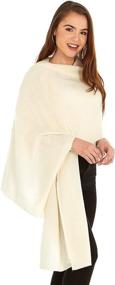 img 4 attached to Manio Cashmere Knitted Shawl Extra Women's Accessories - Scarves & Wraps