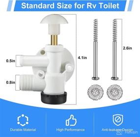 img 3 attached to 🚽 RV Water Valve Assembly Kit with 2Pcs RV Toilet Rubber Seal: Compatible with Dometic Sealand EcoVac Pedal Flush Toilets