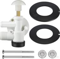 🚽 rv water valve assembly kit with 2pcs rv toilet rubber seal: compatible with dometic sealand ecovac pedal flush toilets логотип