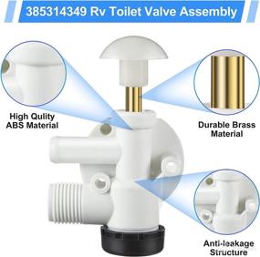 img 2 attached to 🚽 RV Water Valve Assembly Kit with 2Pcs RV Toilet Rubber Seal: Compatible with Dometic Sealand EcoVac Pedal Flush Toilets