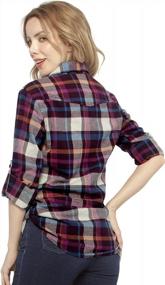 img 1 attached to Match Women'S Long Sleeve Flannel Plaid Shirt