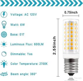 img 3 attached to E17 LED Bulb 6W(60W Incandescent Bulb Equivalent) Dimmable Under Microwave Light Bulbs