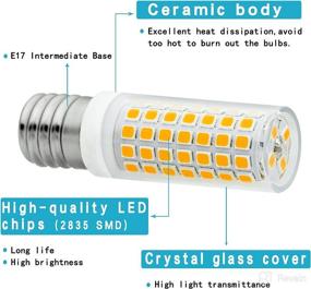 img 2 attached to Светодиодная лампа E17 6 Вт (эквивалент лампы накаливания 60 Вт) с регулируемой яркостью под микроволновыми лампочками
