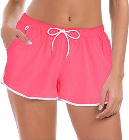 img 3 attached to Stay Cool And Comfortable This Summer With Women'S Quick Dry Beach Shorts Featuring Convenient Pockets