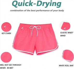 img 1 attached to Stay Cool And Comfortable This Summer With Women'S Quick Dry Beach Shorts Featuring Convenient Pockets
