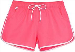 img 4 attached to Stay Cool And Comfortable This Summer With Women'S Quick Dry Beach Shorts Featuring Convenient Pockets