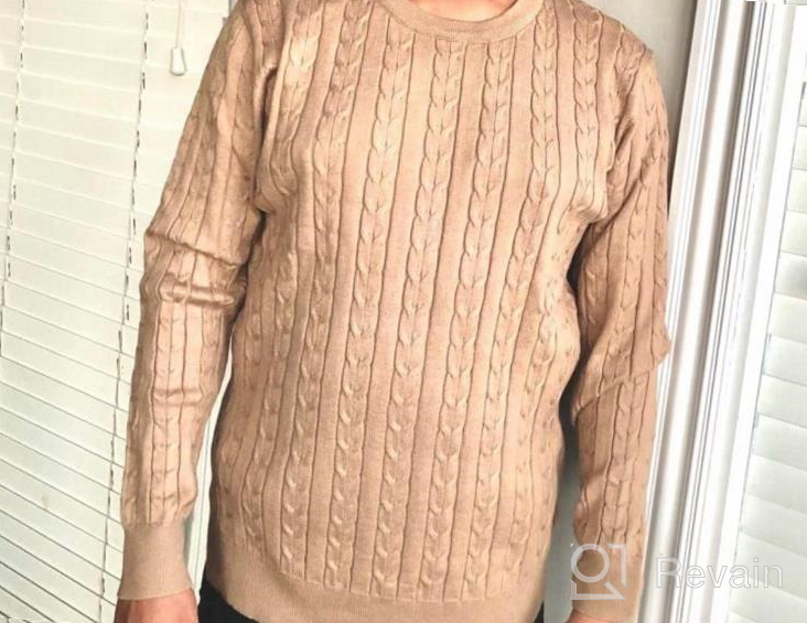 img 1 attached to Stay Stylish With Aimeilgot Men'S Cable Knit Pullover Sweater review by Marcus Hussain