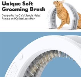 img 3 attached to Large Interior Cat Door with Removable Grooming Brush for Adult Cats up to 35 lbs - Easy Install, Detailed Instructions & Screws Caps Included