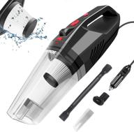 nddi power portable car vacuum cleaner with 8000pa suction and led light: 🚗 ideal solution for car interior cleaning, wet or dry - for men and women! логотип
