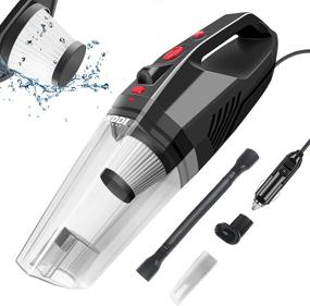 img 4 attached to NDDI POWER Portable Car Vacuum Cleaner with 8000Pa Suction and LED Light: 🚗 Ideal Solution for Car Interior Cleaning, Wet or Dry - For Men and Women!