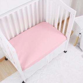 img 1 attached to Soft And Safe CaSaJa Microfiber Porta Mini Crib Sheets - 3 Pack Play Yard Playpen Sheets Set For Comfy Napping Surface For Baby, Silky Soft Breathable Fabric In Gray Pink And White - 24"X38"X5