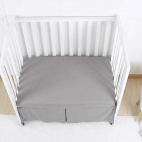 img 2 attached to Soft And Safe CaSaJa Microfiber Porta Mini Crib Sheets - 3 Pack Play Yard Playpen Sheets Set For Comfy Napping Surface For Baby, Silky Soft Breathable Fabric In Gray Pink And White - 24"X38"X5