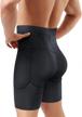 men's high waisted padded boxer briefs tummy control shorts butt lifter shapewear abdomen enhancer underwear logo