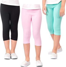 img 4 attached to Sparkle Capris Cotton Girls' Matching Pants & Capris - Perfect for stylish and coordinated outfits