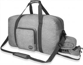 img 4 attached to Складная спортивная сумка 24" 28" 32" 36" 60л 80л 100л 120л для путешествий спортзал легкий багаж вещевой Duffel от WANDF