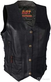 img 2 attached to 👩 Optimized Search: Ladies Black Ten Pocket Leather Vest by Hot Leathers