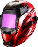 solar-powered auto darkening professional welding helmet w/wide lens & adjustable shade - dekopro logo