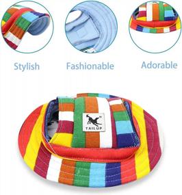 img 2 attached to Protect Your Pooch From The Sun With YAODHAOD Princess Cap Visor - Perfect For Small Breeds Like Pugs, Chihuahuas And Shih Tzus!