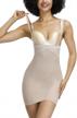 cindylover women's body shaper - open bust tummy control slip shapewear bodysuit for flawless figure logo