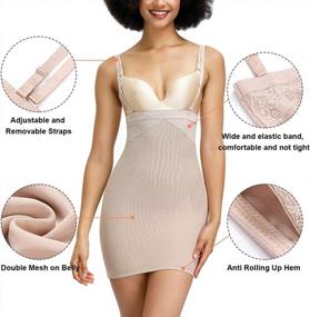 img 3 attached to CINDYLOVER Women'S Body Shaper - Open Bust Tummy Control Slip Shapewear Bodysuit For Flawless Figure