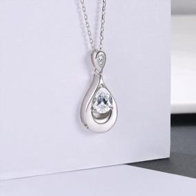 img 2 attached to Teardrop Cremation Necklace For Ashes 925 Sterling Silver Urn Pendant Memorial Jewelry For Women