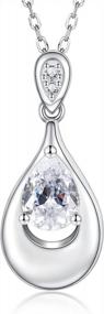 img 4 attached to Teardrop Cremation Necklace For Ashes 925 Sterling Silver Urn Pendant Memorial Jewelry For Women