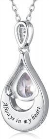 img 3 attached to Teardrop Cremation Necklace For Ashes 925 Sterling Silver Urn Pendant Memorial Jewelry For Women