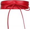 👗 enhance your style with earnda women's fashion obi belt: wide faux leather wrap waist cinch belt for dresses logo