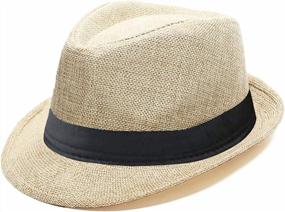 img 1 attached to Комплект гангстерского костюма для вечеринки 1920-х годов: шляпа-федора, подтяжки и галстук-бабочка для мужчин и женщин от MYRISAM
