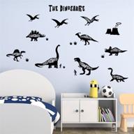 🦖 decowall dwg-603b dinosaur wall decals - peel and stick stickers for kids nursery, bedroom, and living room décor логотип