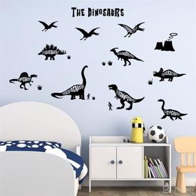 img 4 attached to 🦖 DECOWALL DWG-603B Dinosaur Wall Decals - Peel and Stick Stickers for Kids Nursery, Bedroom, and Living Room Décor