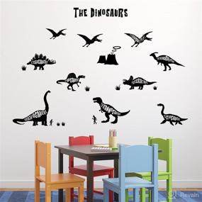 img 3 attached to 🦖 DECOWALL DWG-603B Dinosaur Wall Decals - Peel and Stick Stickers for Kids Nursery, Bedroom, and Living Room Décor