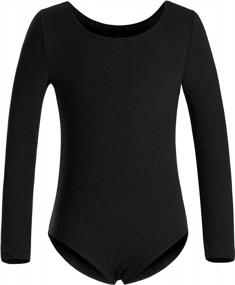 img 4 attached to Toddler Girls' Gymnastics/Dance Leotard By DANSHOW - Long Sleeve Basic Team Style