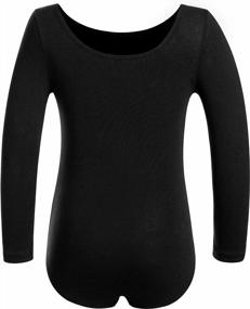 img 3 attached to Toddler Girls' Gymnastics/Dance Leotard By DANSHOW - Long Sleeve Basic Team Style
