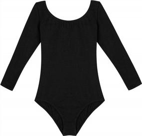 img 2 attached to Toddler Girls' Gymnastics/Dance Leotard By DANSHOW - Long Sleeve Basic Team Style
