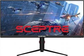 img 4 attached to 🖥️ Sceptre E345B-QUT168: UltraWide 3440x1440 Monitor with Built-In Speakers, Flicker-Free Technology, Blue Light Filter, Frameless Design, HD IPS Display