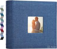 vienrose photo album 4x6 100 pockets linen frame cover with memo areas photobook large capacity pictures book for wedding family baby vacation home decor logo