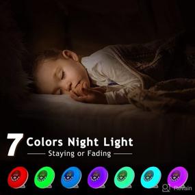 img 1 attached to 🌙 White Noise Machine with Night Light, Funlicht Sound Machine for Babies, Kids, and Adults - 12 Soothing Sounds, Dimmable Light Clock Alarm for Better Sleep