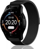20mm stainless steel loop vetoo band compatible with samsung galaxy watch 4 40mm/44mm, classic 46mm/42mm, active 2/watch 42mm, 3 41mm & active 40 mm for womens & man strap logo