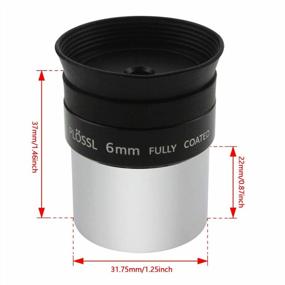 img 1 attached to Astromania 6Mm Plossl Telescope Eyepiece - High-Performance 4-Element Design - Compatible With Standard 1.25Inch Astronomy Filters