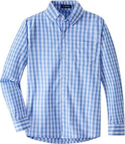 img 4 attached to Spring Gege Uniform Gingham X Large Boys' Clothing ~ Tops, Tees & Shirts