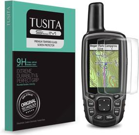 img 4 attached to 📱 Premium 2-Pack TUSITA Tempered Glass Screen Protector Bundle for Garmin GPSMAP 62/64 Series - Crystal Clear HD Clarity - Handheld GPS Accessories