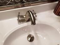 img 1 attached to Modern Chrome Finish Double Knob Basin Faucet For Single Hole Bathroom Sinks - Rozin Deck-Mounted Mixer Tap review by Carlos Barrett