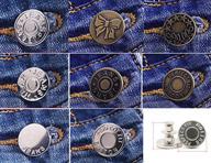 8pcs perfect fit instant button set - removable, no-sew jean replacement buttons to easily adjust pants waist size in seconds (style 1) logo