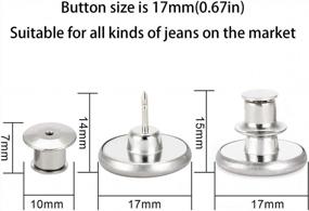 img 2 attached to 8PCS Perfect Fit Instant Button Set - съемные, не требующие пришивания пуговицы для замены джинсов, чтобы легко отрегулировать размер талии брюк за считанные секунды (стиль 1)