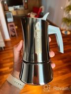 img 2 attached to 🔥 Premium Metallic Geyser Coffee Maker - Bialetti Aeternum Divina 160ml - Best Buy! review by Gabriela Kalinowska ᠌