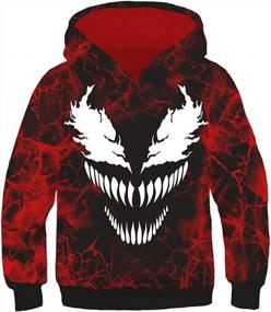 img 3 attached to Halloween Cosplay Jacket: CrazyCatCos 3D Print Superhero Hoodie Unisex Pullover Sweatshirt