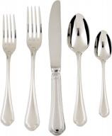 enhance your dining experience with fortessa medici stainless steel flatware set - 5 piece place setting for 1 logo